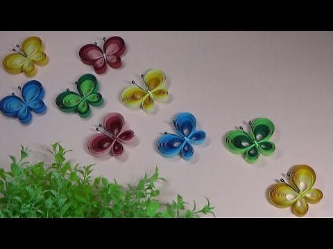（紙で作る）春の飾り 簡単で可愛い！蝶々の作り方【DIY】(Paper craft)Spring decoration Easy and cute! Butterfly