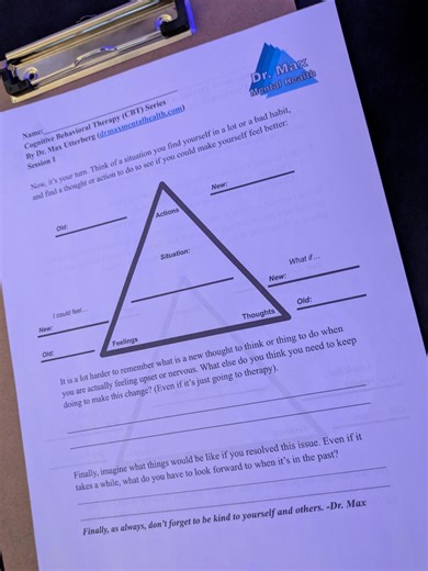 Cognitive Behavioral Therapy (CBT) Triangle Worksheet - Etsy