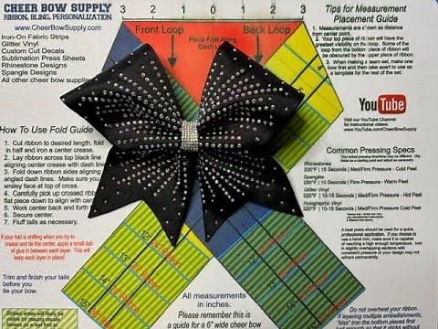 Start To Finish DIY Rhinestone Template Cheer Bows