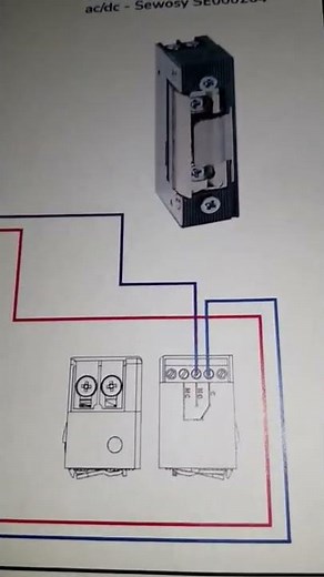 Raccordement transformateur 230V 12V AC et Gâche SEWOSY à émission 8-12V AC DC SE000264 2 Roureg