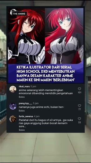 DESAIN HIGH SCHOOL DXD DIANGGAP MAKIN BERLEBIHAN