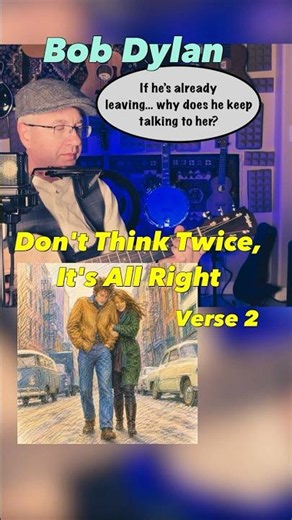Don’t Think Twice, It’s Alright - Bob Dylan Cover (Verse 2) #folkmusic #acousticguitar #harmonica