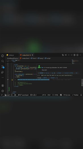 Build StopWatch Project with JavaScript 🕛🔥