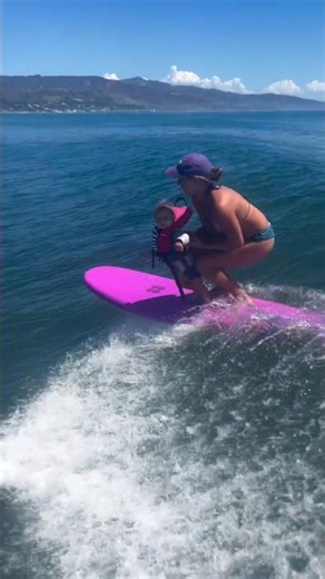 Would you trust your baby on a surfboard?!