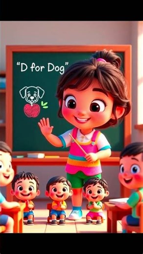 A for Apple🍎 B for Ball 🏀 // ABCD Kid's school🎒📚 Story | #kidsworld #kidzworld #littlekids