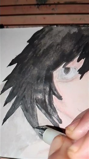 How to drawing l#deathnote #l#art #drawing #anime@l death note ☠️