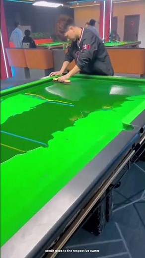 this is how pool tables get clean