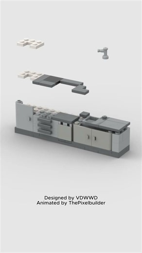 ‪@LEGO‬ Restaurant Kitchen | 3D Animation Build