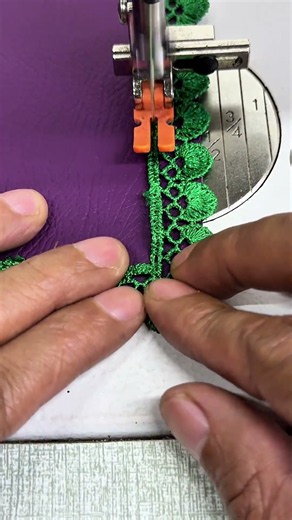 Genius Trick to Sew Lace Trim Around Corners Perfectly! #sewing #sewinghacks #diy