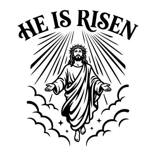He is Risen SVG | Jesus Ascension Clipart (digital Download) - Etsy
