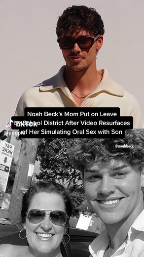 Amy Beck — the mom of influencer #NoahBeck — has reportedly been placed on leave by her school district after a video resurfaced of her appearing to simulate oral sex with her son. Read the full story in our bio link.
