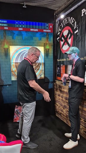 Day 2 at AEI #businessowners #axevenue #axethrowing #axegames #shorts #axcitement #aei #expo