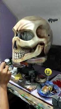 CUSTOM SKULL HELMET AIRBRUSH #airbrushart #airbrushhelmet #airbrushindonesia #helmetart