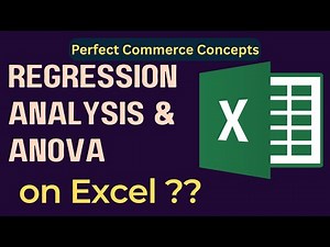 How to Perform Regression Analysis in Excel & ANOVA | Step by Step Guide #perfectcommerceconcepts
