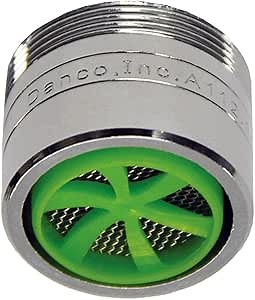 Danco 10485 Dual Thread Extra Water Saving Faucet Aerator, Green/, 1.0 GPM, Chrome