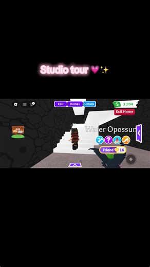 STUDIO TOUR💗💗✨#roblox #fyp #adoptme #studio #tour @Adopt Me!