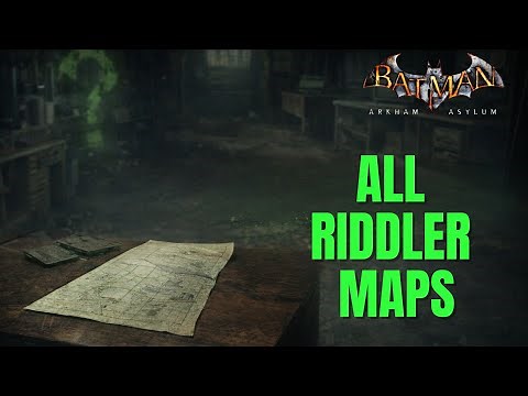Arkham Asylum - Riddler Secrets Maps Locations