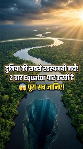 Congo River: The Only River That Crosses the Equator Twice! 🌍 #shorts