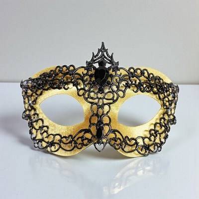 Mens masquerade mask, Black gold mask, Venetian mask, Prom mask, 2 in 1 mask | eBay