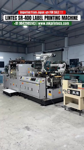 LINTEC DELTA SR-400 LABEL 🧻 STICKER PRINTING MACHINE - FOR SALE | MK PRINTECS MACHINERY . . . For More Information Contact Us ; MK PRINTECS MACHINERY ( All Kind Of Label, Offset, Cutting & Screen Printing Machine - Importer, Exporter & Supplier In India ) #4/168, Sivakasi - Erichanatham Main Road, Aishwarya Nagar, Vellaiya Puram, Thiruthangal - 626130 Tamil Nadu, India Mob : 91 9842985143 & 8531010853 E-Mail : sales@mkprintecs.in Click here to call us : https://mkprintecs.com/mani/ 919842985143
