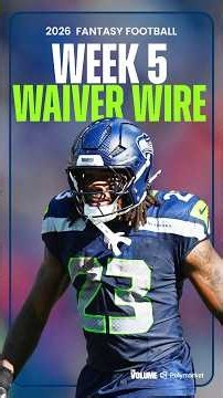 Top 5 Waiver Wire Pickups for Week 5 in Fantasy Football! #shorts