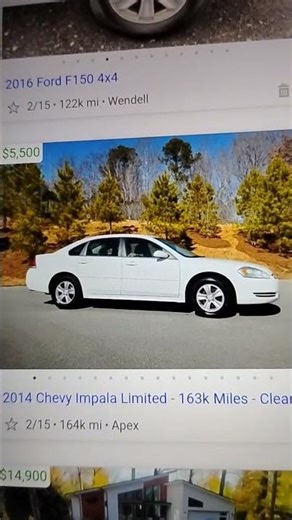 2014 Chevy Impala limited 164k 5,500 nice car