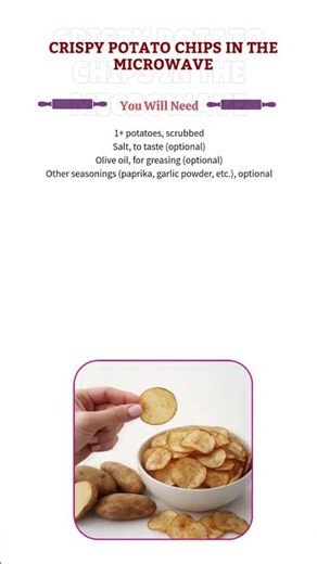 Crispy Potato Chips in the Microwave