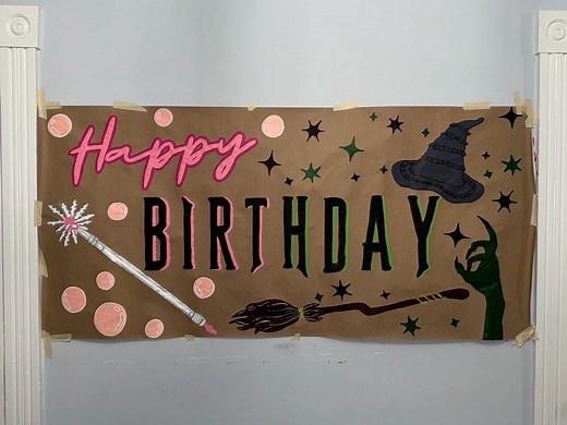 Hand-painted Wicked Birthday Banner: Wizard of Oz Party Decor - Etsy