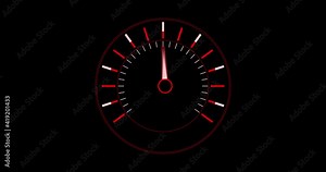 Speed motion background with fast speedometer car. Realistic speedometer. Car odometer speed counter dial meter rpm motor. Speed meter motion background
