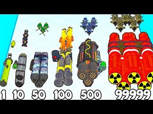 FULL GAMEPLAY in ROCKETS STACK 💣 NOOB vs PRO vs HACKER vs GOD [BLEW UP ALL THE BOSS]