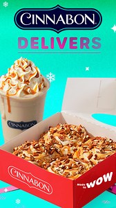Get Cinnabon delivered for the holidays with limited time red CinnaPacks™ and limited time seasonal flavors. | Cinnabon