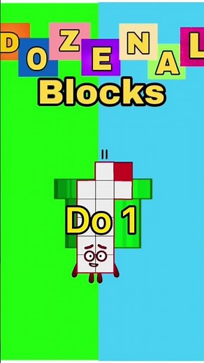 Dozenalblocks intro | duodecimal from 0 to 2 do #shorts #numberblocks #dozenalblocks