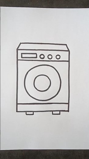 How to draw a Washing Machine