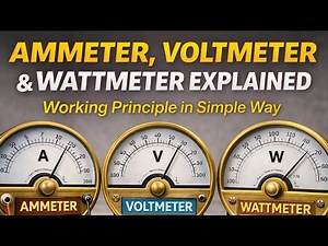 Ammeter, Voltmeter & Wattmeter Explained | Working Principle in Simple Way