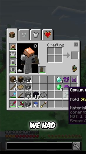 Minecraft Player Crafts Full Bronze Armor #shorts