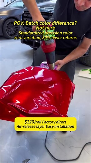 Batch color difference? Not here. Standardized precision color, zero variation, 80% fewer returns. #fyp #asmr #vinylwrap #wrappingcars #wrapped #ppf #windowtint #carsoftiktok #vehiclewraps #carwraps #CoolCarVibes #HeatShield
