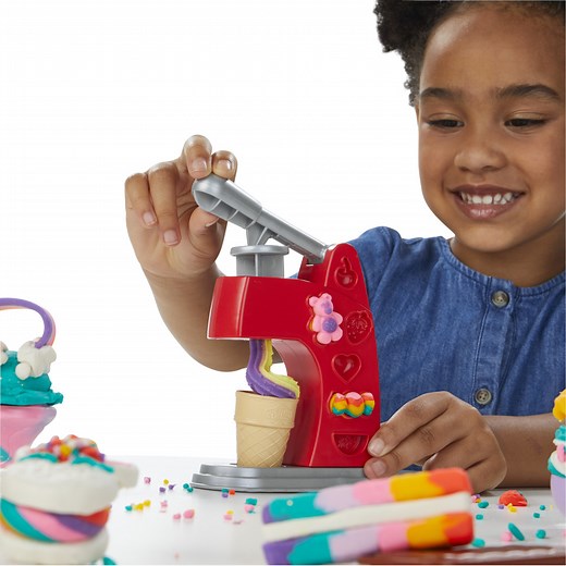 Play-Doh Magical Frozen Treats Ice Cream Playset, Modeling Compound Unicorn Toys for 3 Years and up