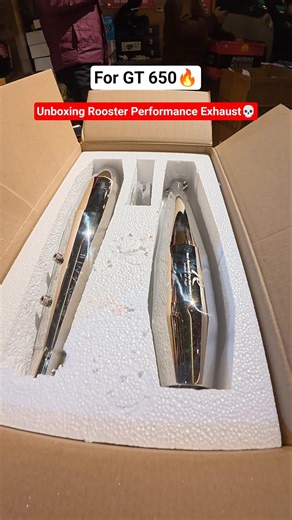 Unboxing Red Rooster Performance Slip On Exhaust For Continental GT 650🔥 #gt650 #rrpexhaust