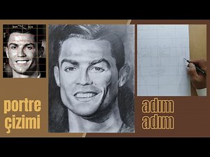 Ronaldo Nasıl Çizilir Kolay | Karakalem Portre Çizimi Nasıl Yapılır | How To Draw CR7