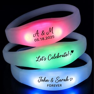 Custom LED Light up Bracelets, Personalized Event Party Favors - Etsy