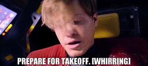 - Prepare for takeoff. - [WHIRRING]