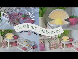 Aesthetic Desk Makeover | Unboxing and Organsing | 500K Special Video