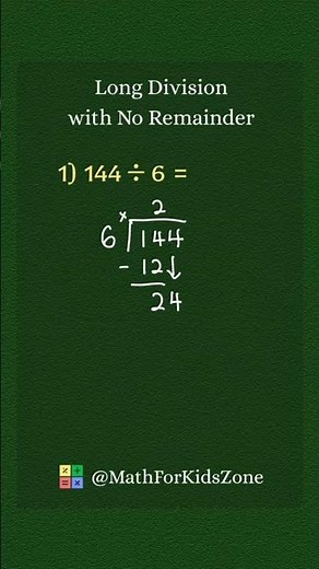 Long Division with No Remainder | 4th Grade Math ✅💯 #maths #longdivision #education #mathforkids