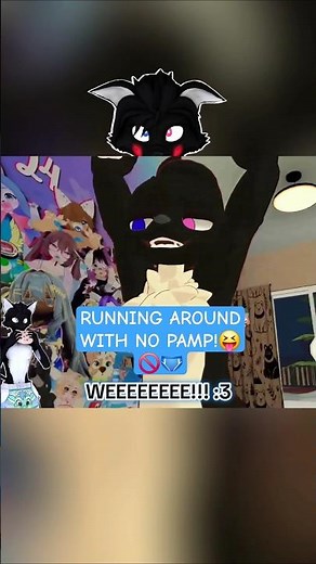 RUNNING AROUND WITH NO PAMP!😝 #babyfur #diaperfur #vrchat #branthefox