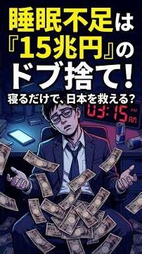 【衝撃】日本人の寝不足で毎年15兆円が消えている｜あなたの睡眠が、日本経済を救う。#睡眠不足#睡眠改善#健康習慣#雑学#知識#経済学#お金の勉強#生産性向上#自己投資#ライフハック