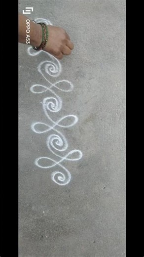 Beautiful side boarder design 🌺 Side boarder Rangoli 🌺 Indian Rangoli