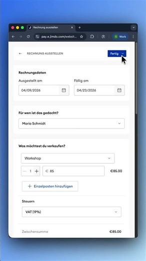 New at Jimdo: Create invoices and send payment links