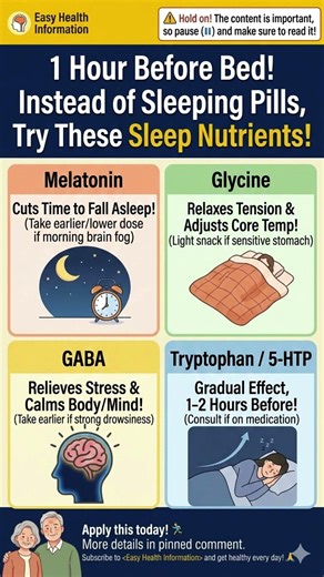 4 Best Sleep Nutrients to Take 1 Hour Before Bed! 😴✨