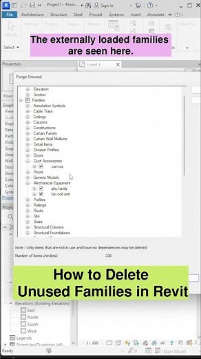 Revit MEP Delete Unused Families | #revitmep #hvac #plumbing