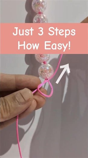How to Tie a Knot Right Next to a Bead with Two Strings